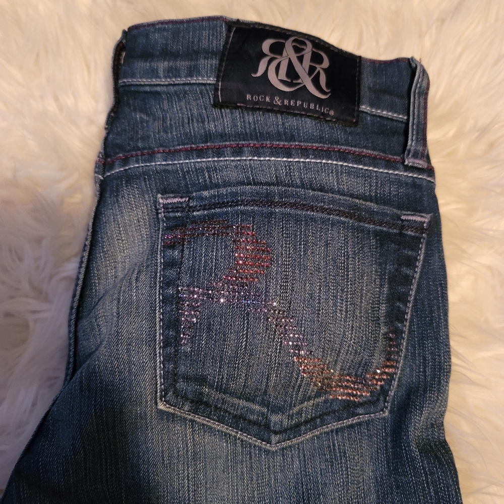 Rock & Republic Kasandra Crystal Jeans 25
